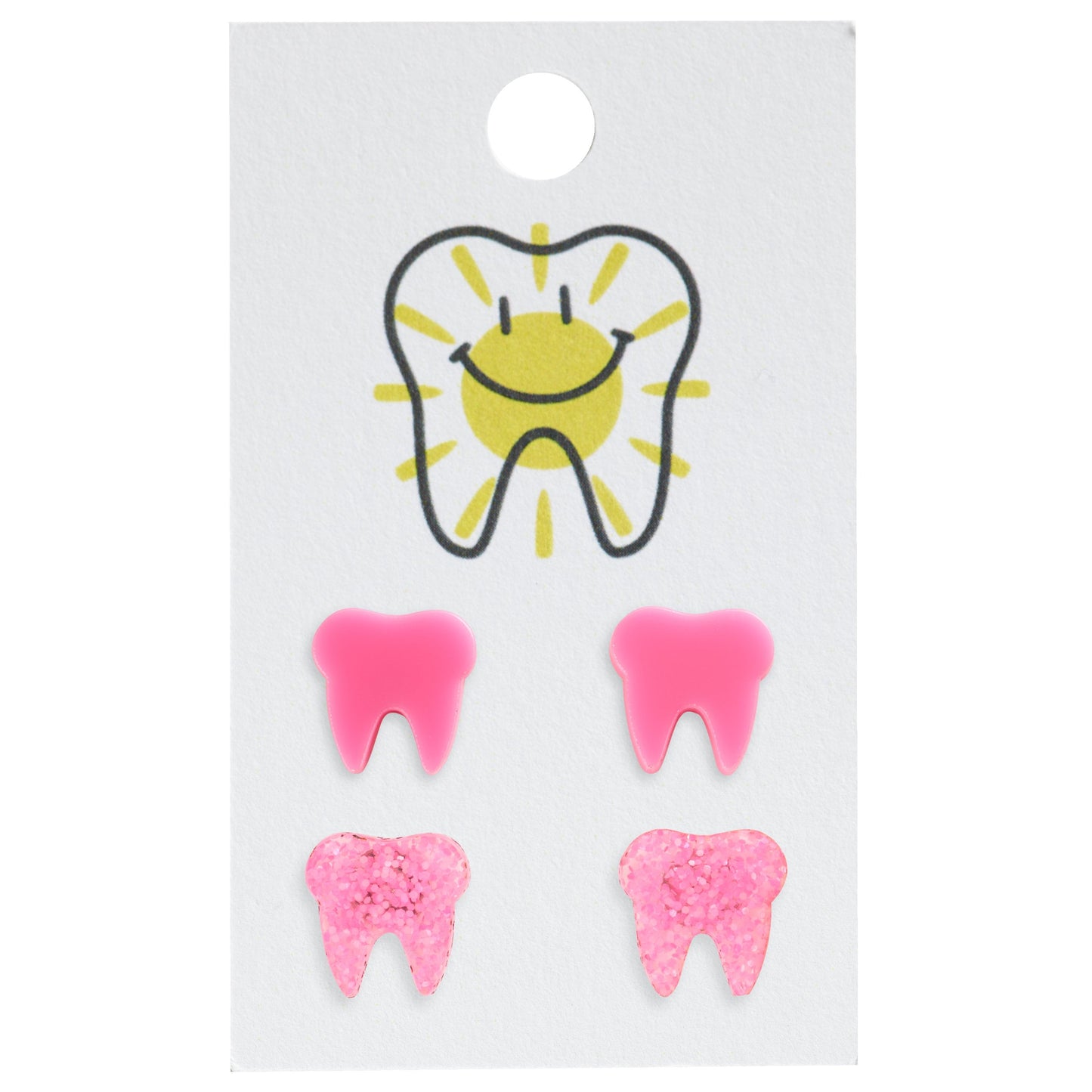 SEEING HOT PINK | Tooth Earrings | Double Set | Dental Hygienist, Dental Assistant, Dentist, Student, Dental Gift